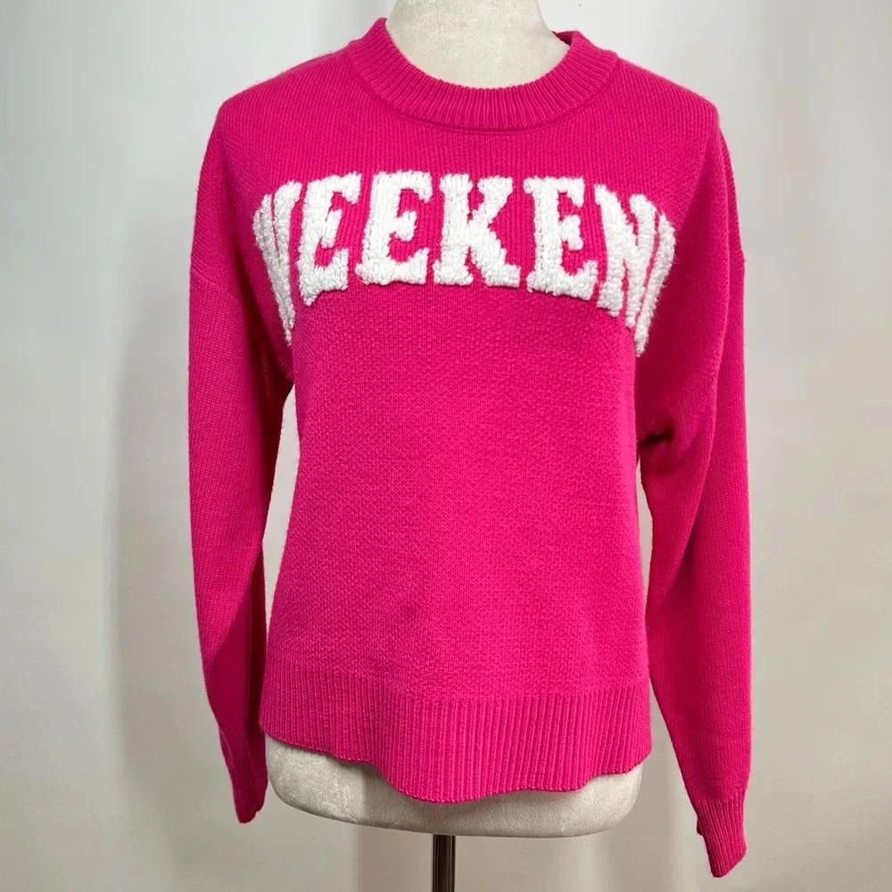 Womens Weekend Crewneck Long Sleeve Sweater Size XL